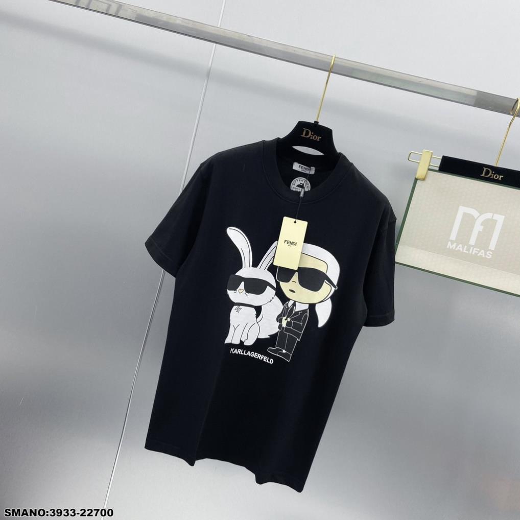 Áo Phông Nam FD In Hình Karl&amp;Thỏ Cực Chất - Áo Thun FS In Nhiệt Cao Cấp
