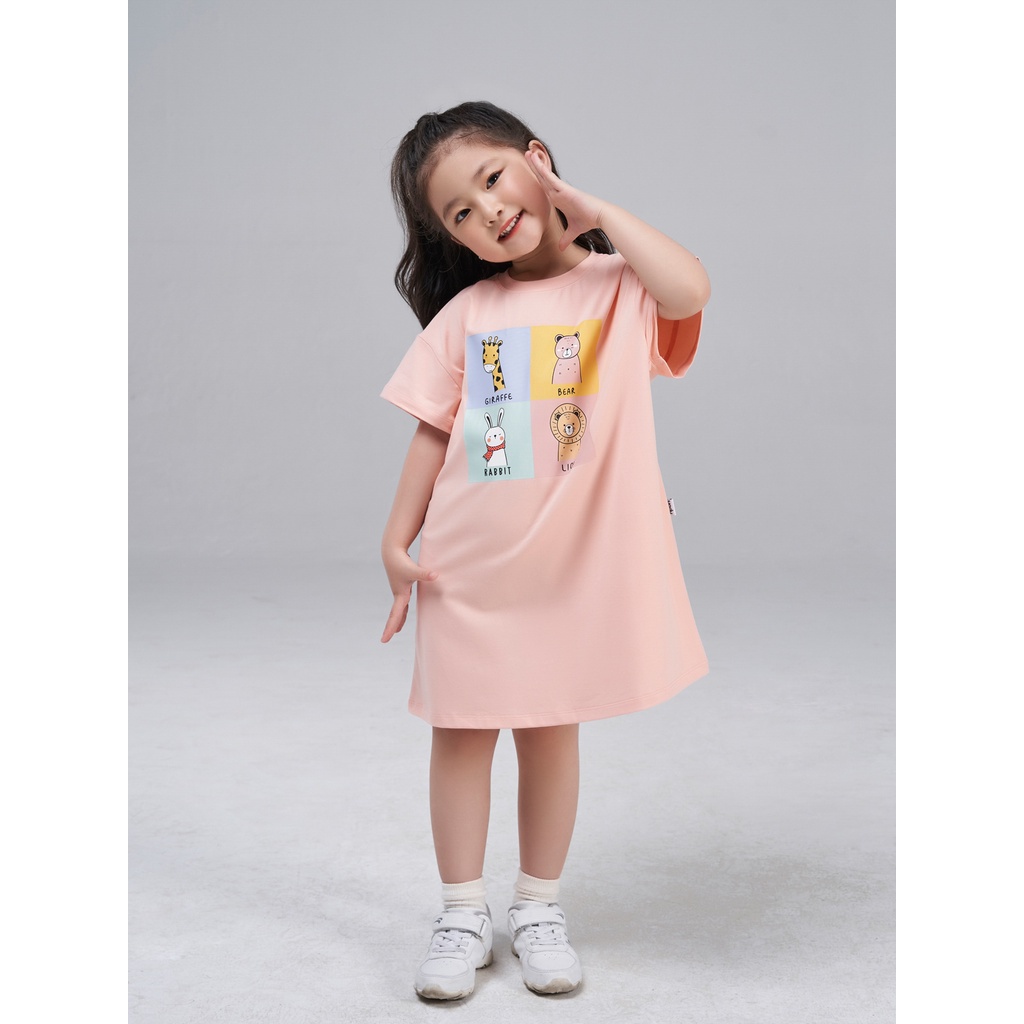 Đầm thun YODY bé gái dáng suông in hình dễ thương - VAK5102