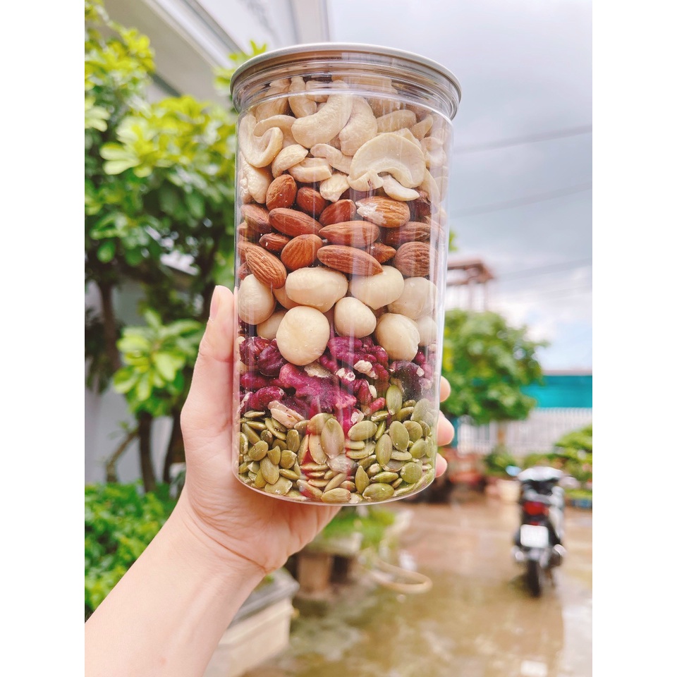 Hạt Dinh Dưỡng 500g- Mix 5 Loại Hạt (macca, óc chó đỏ, hạt điều, hạt bí, hạnh nhân)