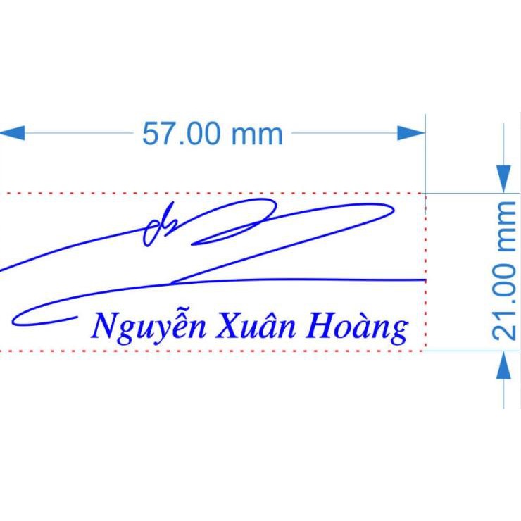 Khắc dấu chữ ký nhiều kích thước