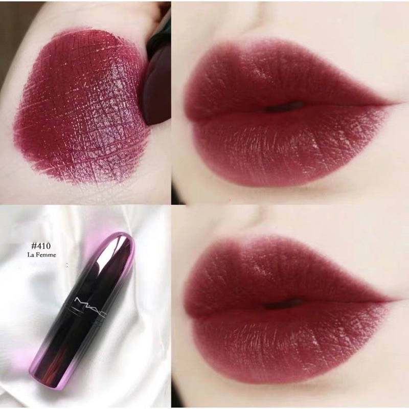 SET 3 thỏi son M A C Hypnotizing Holiday Kiss of Magic - Devoted to Chilly, Bated Breath,  Give Me Fever