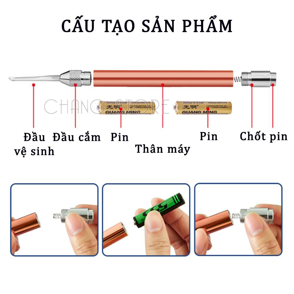 Dụng Cụ Lấy Ráy Tai Có Đèn Inox Cao Cấp Tiện Lợi