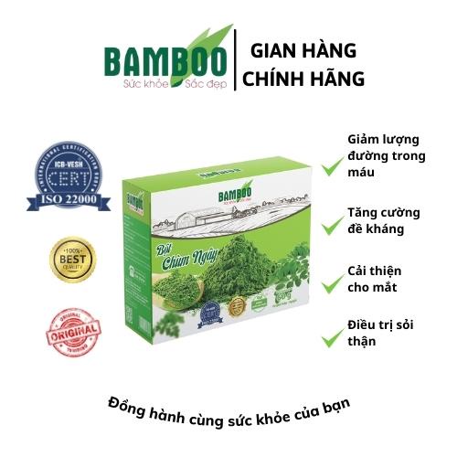 Combo bột cần tây+ bột rau má + bột chùm ngây BAMBOO nguyên chất, siêu mịn 60g/ 20 gói