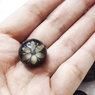 Hạt charm xỏ vòng in hoa 3d xà cừ siêu đẹp size 16mm cườm nhựa acrylic làm thủ công handmade