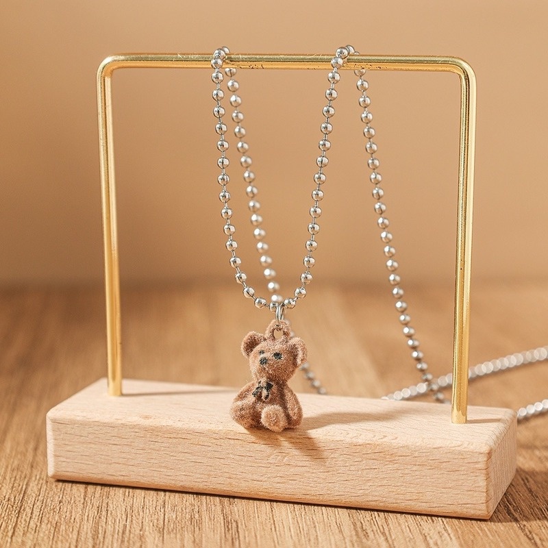 Vòng Cổ Choker Mặt Gấu Teddy Nhồi Bông Đáng Yêu