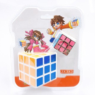 [Mua RUBIK tặng móc chìa khóa] Khối RUBIK loại to xoay lắp ghép 3x3 xoay trơn cao cấp cho bé
