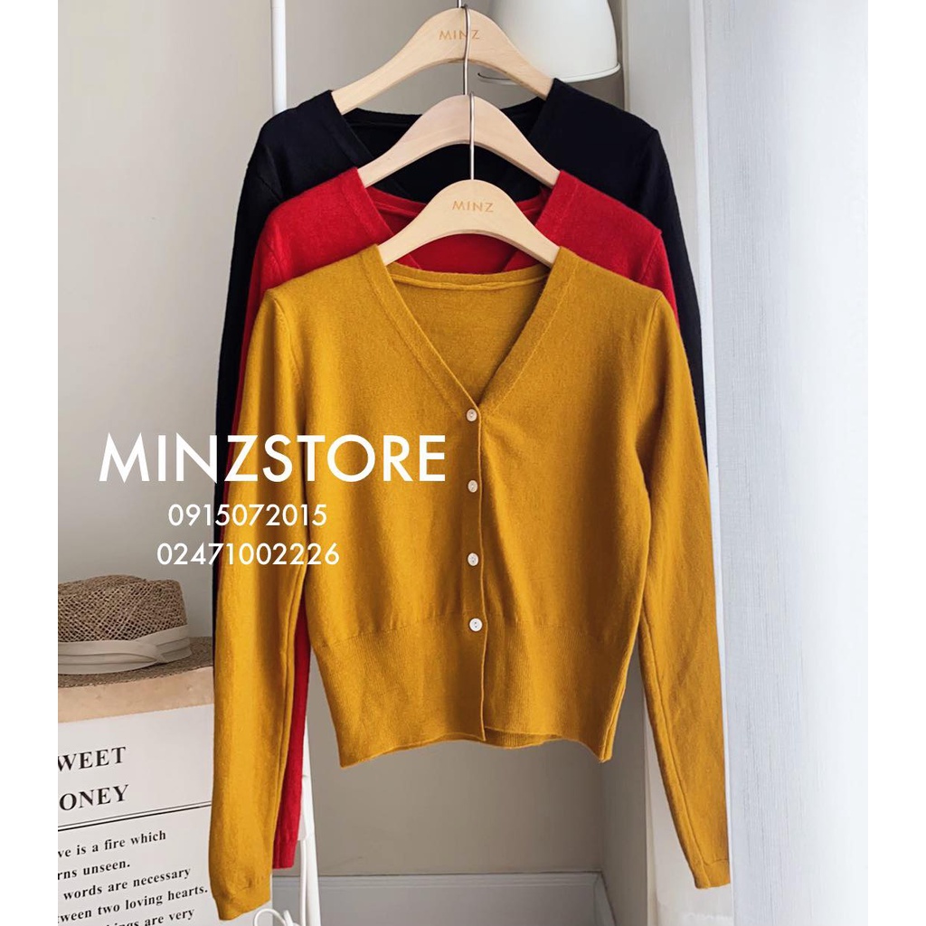 Cardigan cổ tim dài tay #2153 (6 màu)