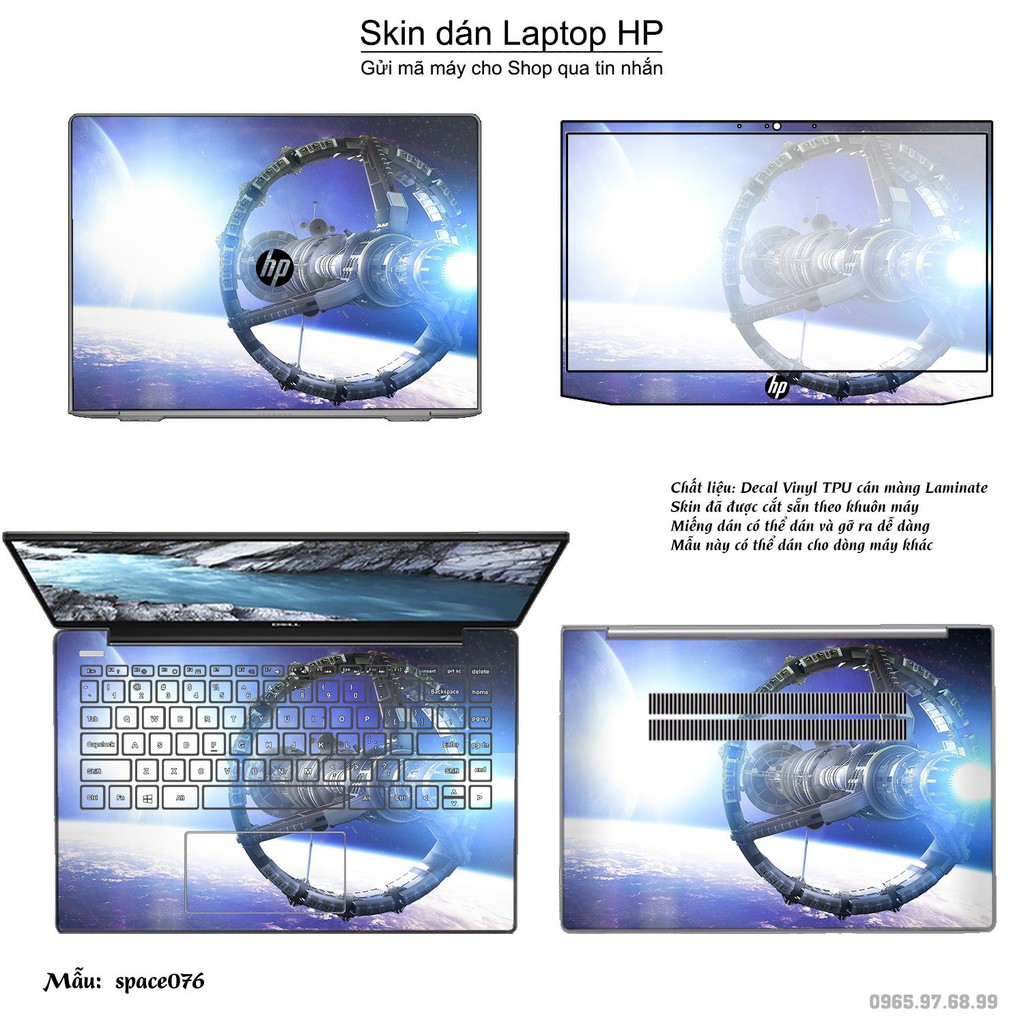 Skin dán Laptop HP in hình không gian nhiều mẫu 13 (inbox mã máy cho Shop)