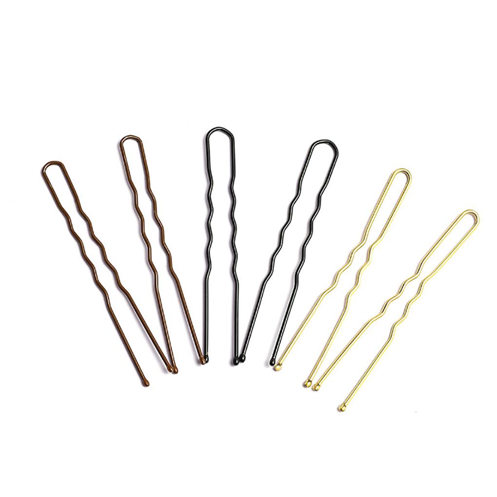 1 Bộ Kẹp Tóc Kim Loại Hình Chữ U Nhiều Màu Sắc Cỡ Lớn Dành Cho Nữ