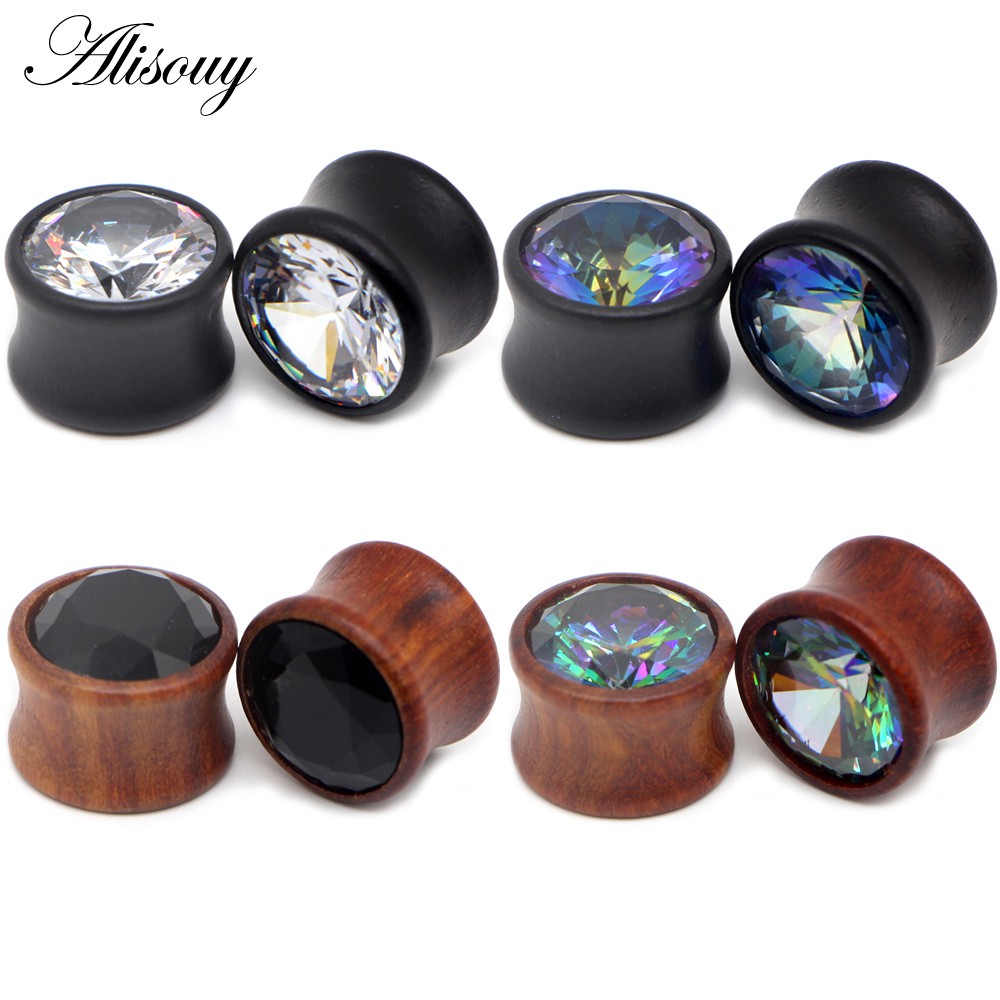 Bộ 2 Khuyên Nong Tai Bằng Gỗ Vỏ Sò 8-25mm