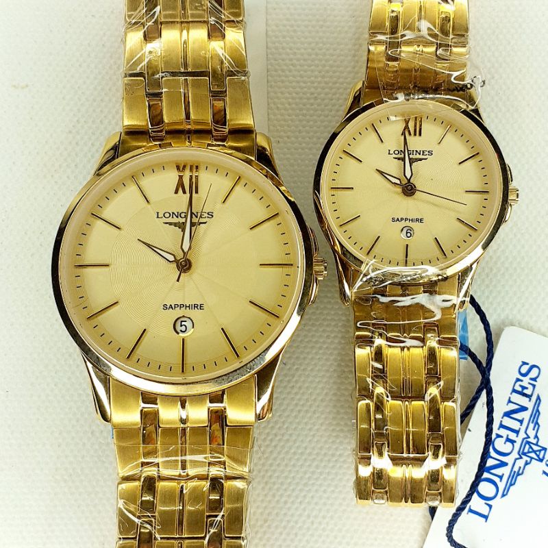 Đồng hồ đôi Nam - Nữ LONGINES kính sapphire chống nước