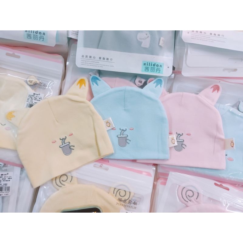 Mũ sơ sinh cho bé siêu dễ thương cotton len mềm mịn