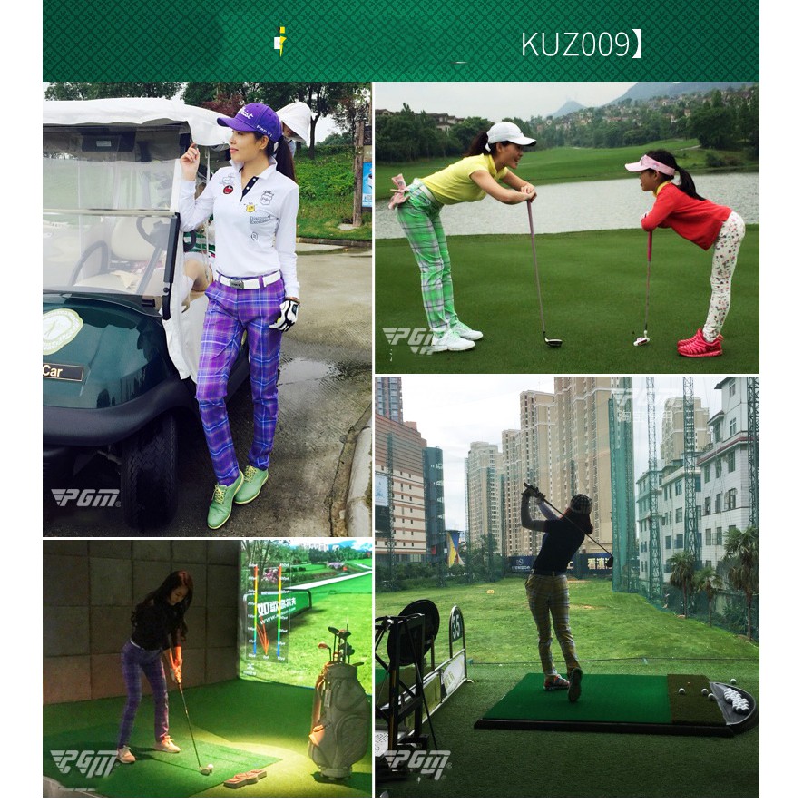 Quần Dài Golf Nữ Caro Sắc Màu Trang Nhã - KUZ009