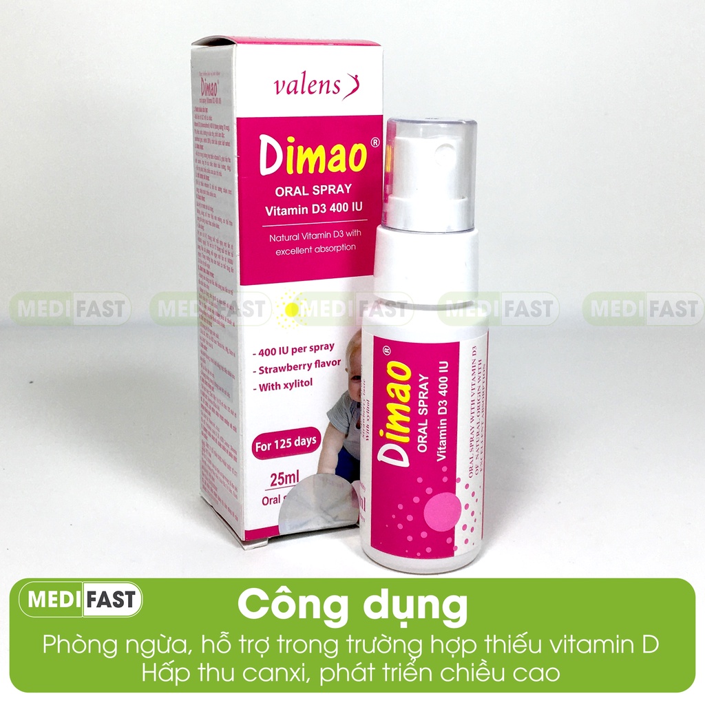 Tăng chiều cao cho bé - Xịt bổ sung vitamin D3 Dimao tăng vóc dáng chiều cao ngăn ngừa còi xương chậm lớn