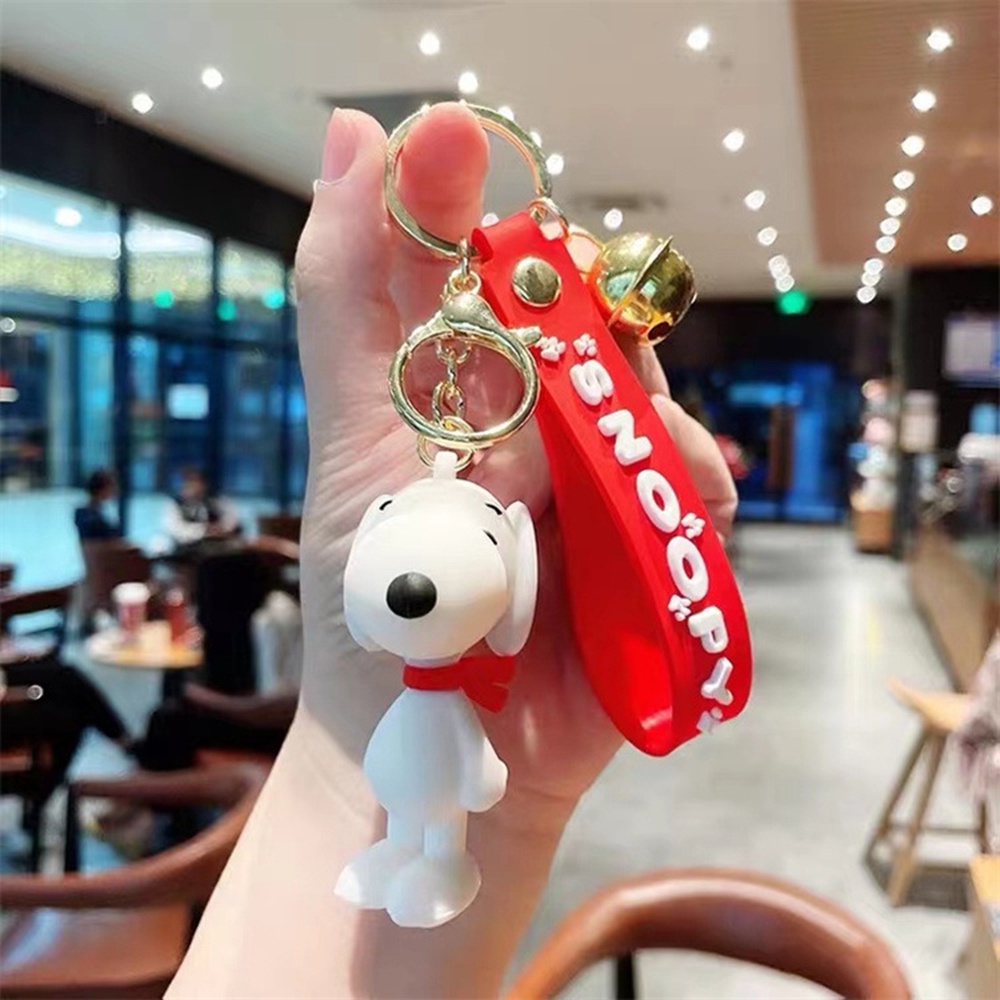 Móc Chìa Khóa Bằng Silicone Hình Chú Chó Snoopy Đáng Yêu