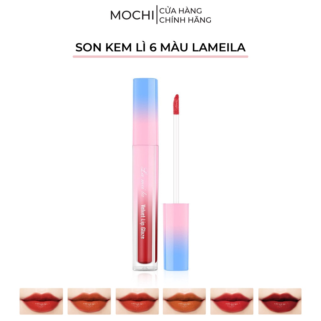Son Kem Tint Lì Lameila Velvet Lip Glaze 6 Màu Xinh Xắn Trang Điểm Makeup Môi MOCHI SHOP