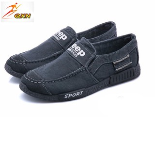 Giày lười nam vải Jean