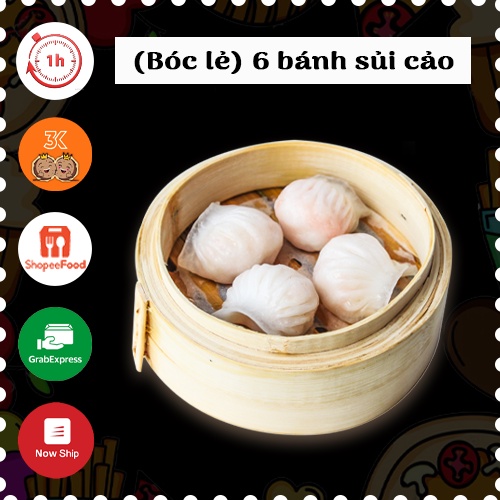 Sủi cảo nhân thịt - Há cảo nhân thịt - Sủi cảo chiên hoặc thả lẩu [Set 6 miếng bóc lẻ]