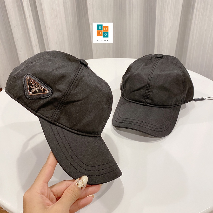 MŨ BUCKET  GIÓ 2 LỚP  PRADA LOGO KIM LOẠI - CỰC CÁ TÍNH