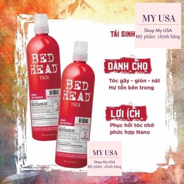 Dầu gội xả phục hồi hư tổn❤TIGI BEDHEAD DẦU GỘI VÀ DẦU XẢ TÁI SINH TÓC 1500ml