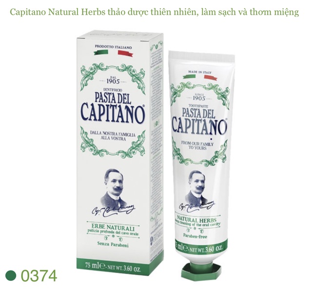 Kem đánh răng CAPITANO 1905 ITALY 75ml