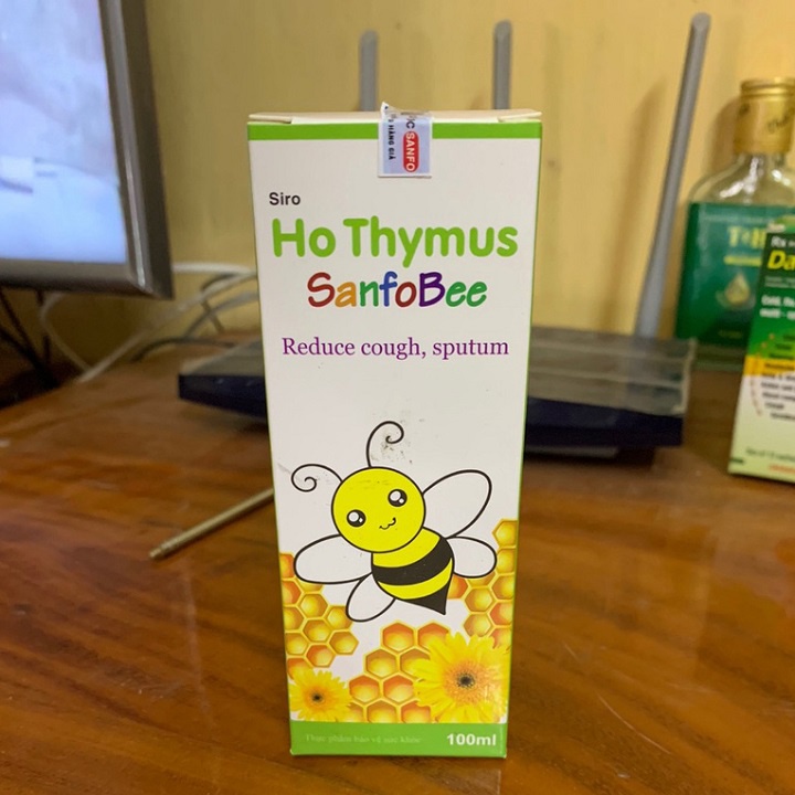 Siro Ho Thymus SanfoBee Giảm ho, long đờm, sát khuẩn hoàn toàn từ thảo dược chai 60 ml