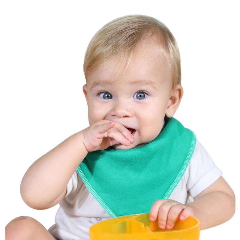 Yếm Ăn Cotton Hình Tam Giác In Họa Tiết Thời Trang Có Thể Giặt Cho Bé