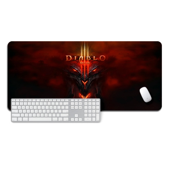 Lót chuột Diablo cỡ lớn 80x30x0.3 cm chuyên game chống trượt, di chuột dễ dàng