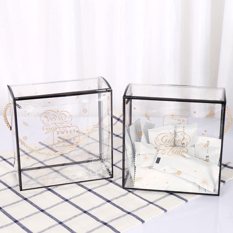 Hôp mica đựng bánh kẹo 4 mẫu