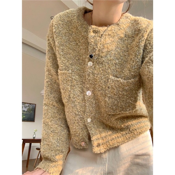 ÁO LEN CARDIGAN DÁNG CROPOP