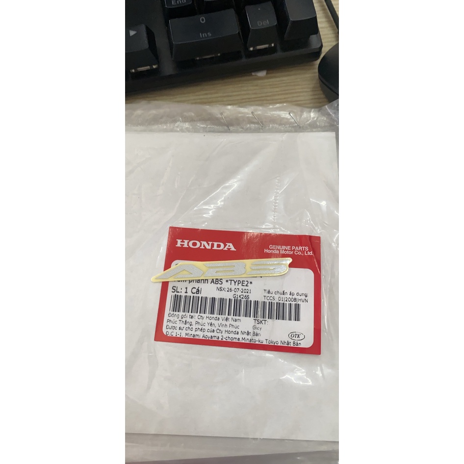 TEM ABS SH / AB / LEAD / SH MODE ZIN CHÍNH HÃNG HONDA
