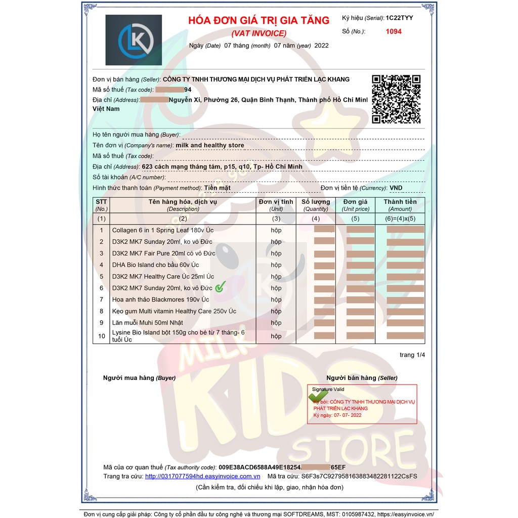 Thực phẩm bổ sung Vitamin D3 K2 MK7 Sunday Natural Đức 20ml