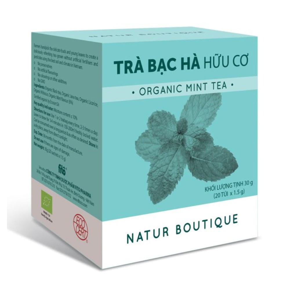 Trà Bạc Hà Hữu Cơ Natur Boutique FITO Organic Mint Tea (20 teabags)