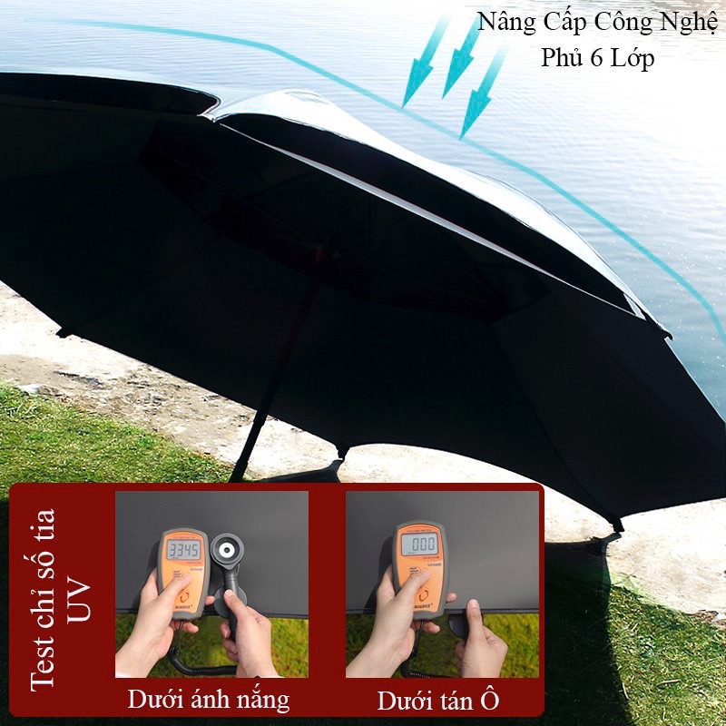 Ô Câu Cá Rice Fishing - Ô Dù Dã Ngoại Với Công Nghệ Phủ 6 Lớp Chống Thấm Nước, Kháng Tia UV Tuyệt Đối chất lượng