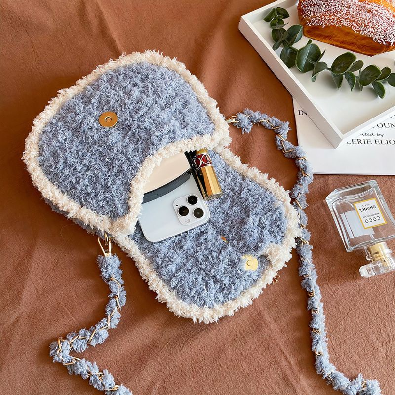 [Có video + hàng sẵn] Túi Handmade Tự đan đầy đủ phụ kiện đan len gồm len mịn, cancas cắt sẵn