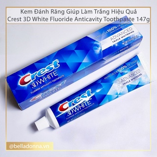 Kem Đánh Răng Giúp Làm Trắng Răng Hiệu Quả Crest 3D White Fluoride Anticavity Toothpaste 147g
