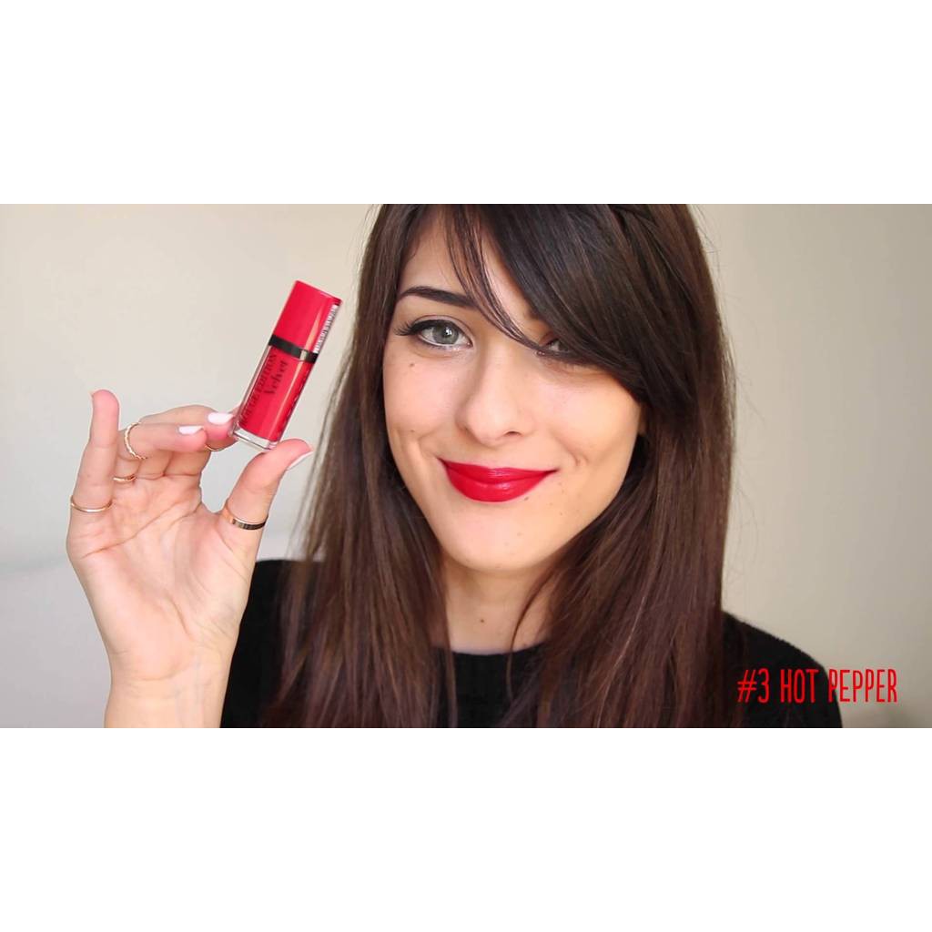 Son kem lì Bourjois Rouge Edition Velvet Hot Pepper – 03 màu đỏ cam thời thượng