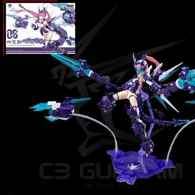 MÔ HÌNH LẮP RÁP FRAME ARM GIRL E-Model 1/12 A.T.K.GIRL AZURE DRAGON MECHA GIRL