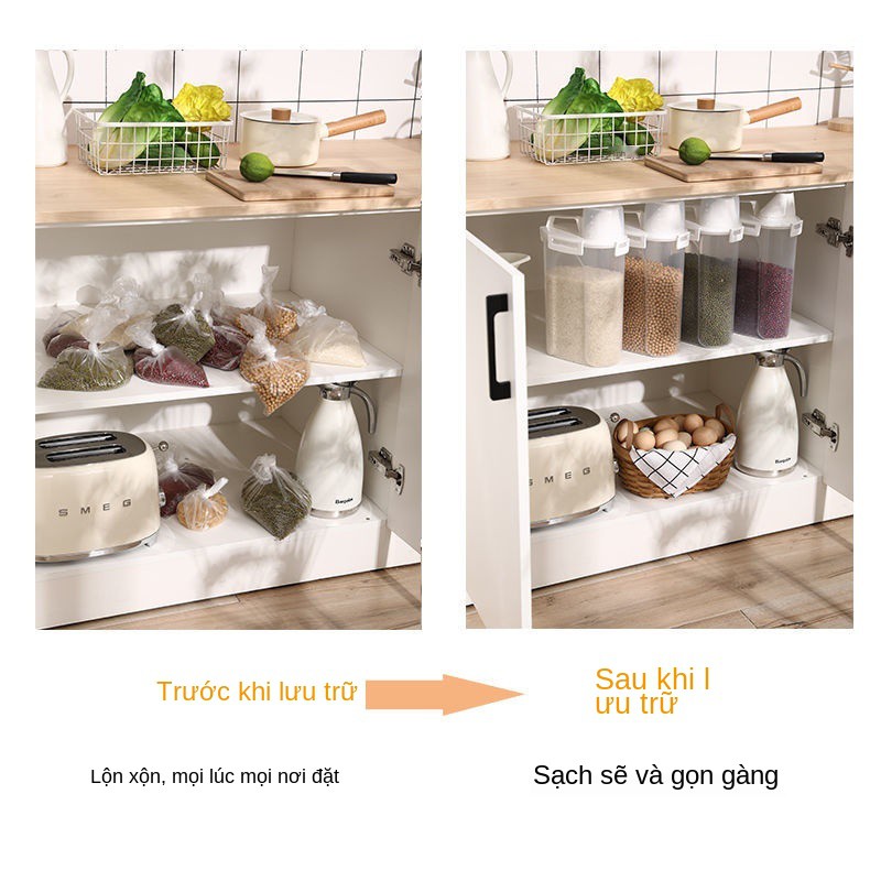 thùng gạo nhà bếp gia đình ngũ cốc linh tinh xô bột nhựa chống côn trùng và ẩm bảo quản hộp đựng thức ăn cho mèo