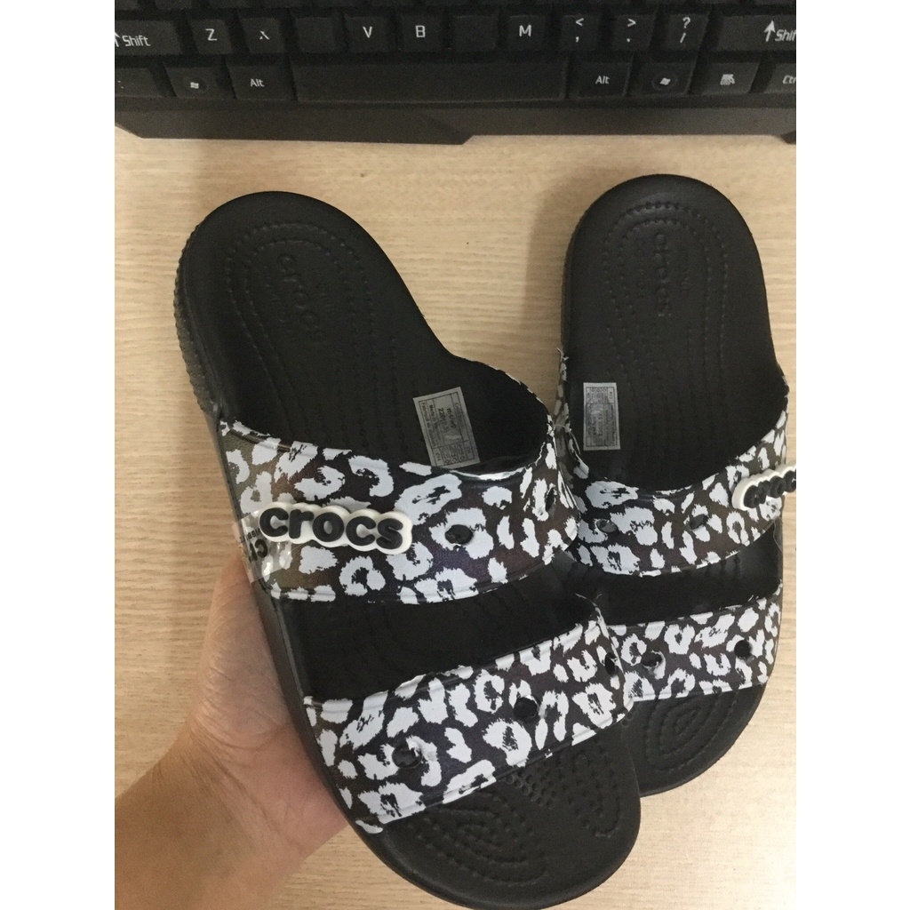 CROCS - Dép Lê classic 2 quai họa tiết nam nữ, PB106 - p1