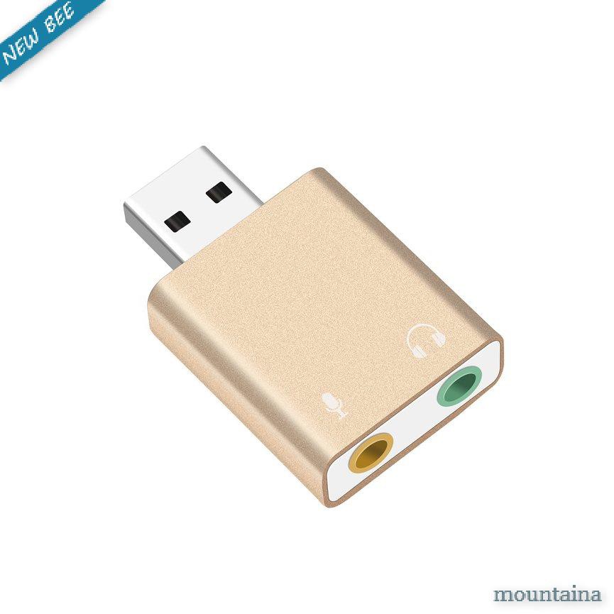 Đầu chuyển đổi card âm thanh usb sang tai nghe / micro tiện dụng