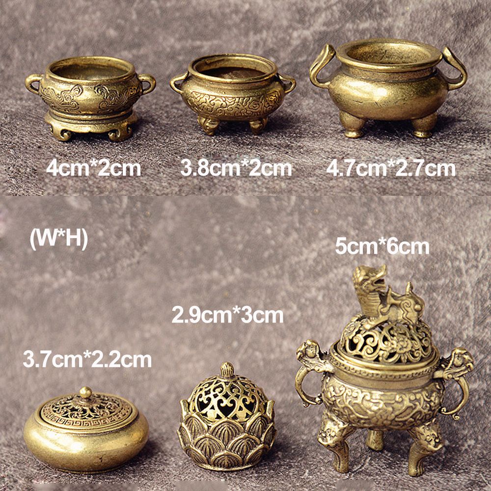 Giá Đỡ Trầm Hương Hình Hoa Sen Bằng Đồng Thau Phong Cách Trung Hoa Cổ Điển