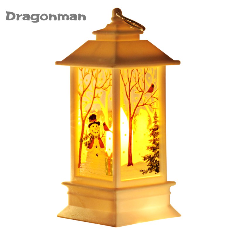 Small Christmas Lantern Lamp Desk Light Festival Table Decoration for Home Bar