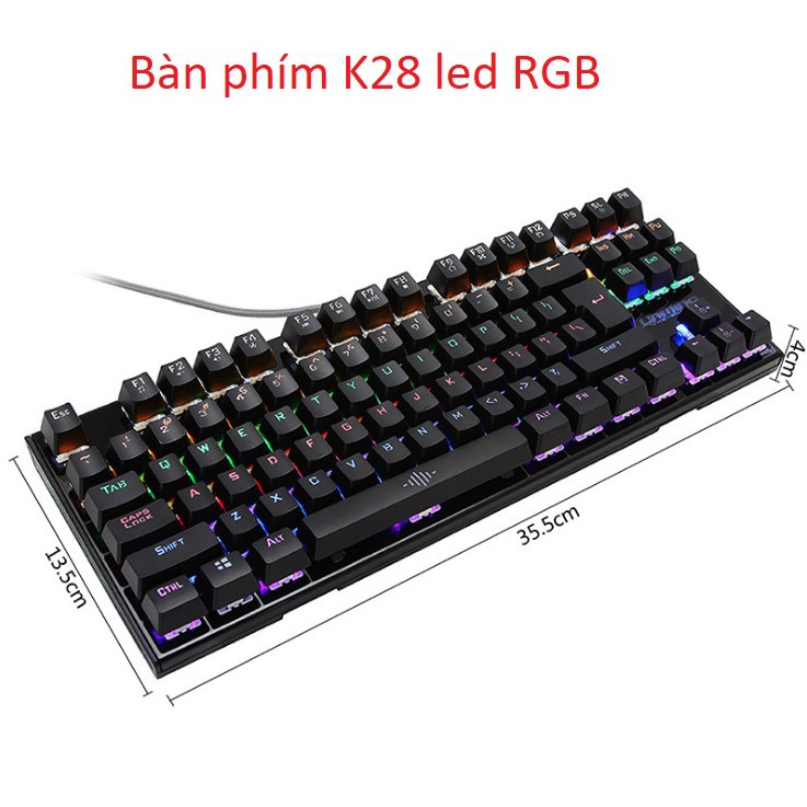Bàn Phím Cơ Game Thủ K28 87 phím - K29 104 phím + Tặng đế kê tay nhựa | BigBuy360 - bigbuy360.vn