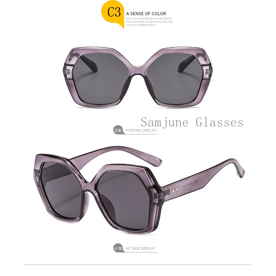 Kính Mát SAMJUNE Gọng Lục Giác Thời Trang Cho Nữ