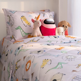 [Ga Giường] Bộ chăn ga gối drap trải giường set 5 món Tencel họa tiết hưu cao cổ