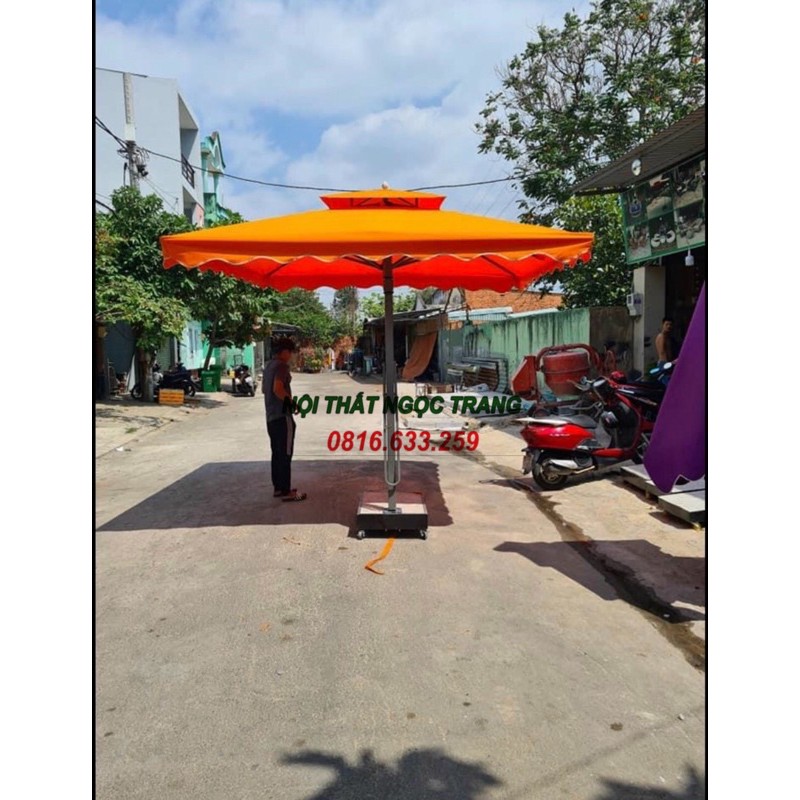 dù lệch tâm che nắng, Ô dù che nắng mưa quán cafe sân vườn ngoài trời