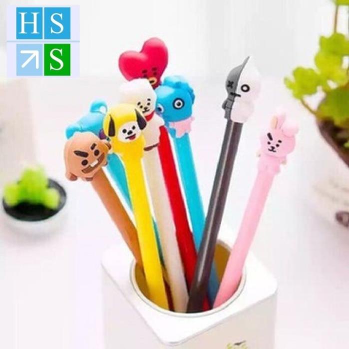 Set 20 bút bi mực nước hoạt hình cute ngộ nghĩnh (Trộn mầu, đủ 20 mẫu khác nhau) - HS Shop Thủ Đức