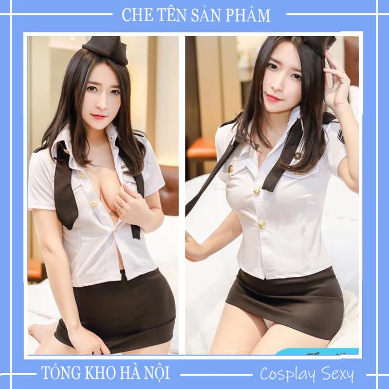 Cosplay Sexy Tiếp Viên - Bộ Đồ NGủ Cosplay Đồng Phục Nữ C.ảnh Sát CST1700 | BigBuy360 - bigbuy360.vn
