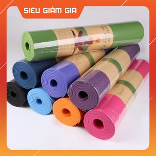Thảm Tập Yoga TPE 2 Lớp 6mm Siêu Bền, Thảm Yoga Hàng Cao Cấp Chuyên Dùng Cho Phòng Tập Y11 -Tổng Kho Buôn
